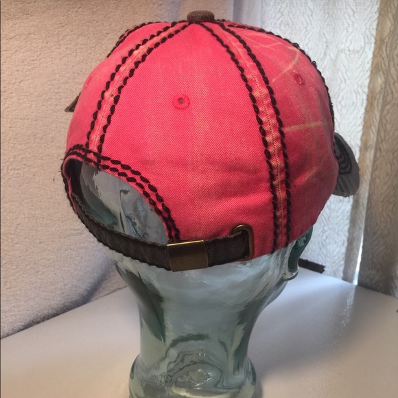 Pink "Americana" Caps w/ Black Stitching - Picture 9 of 12
